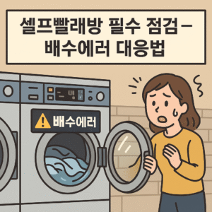<셀프 빨래방 전용 교육 >교통비로 세탁기 초보점주 배수에러 완전 정복