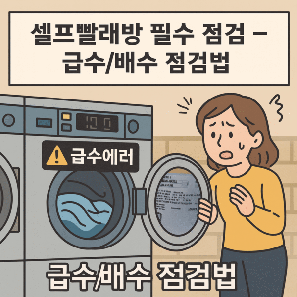 < 셀프 빨래방 전용 > 휩시 세탁기 급수, 배수 컨디션 자가 진단법 - 이미지 2